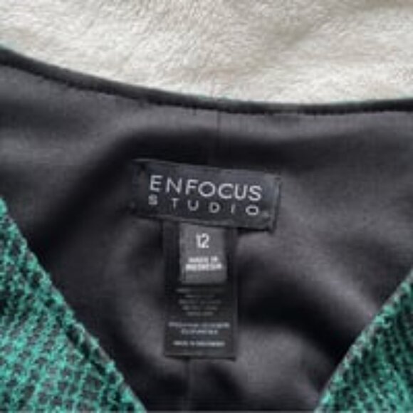 Black Plaid Mini Dress - Picture 3 of 3